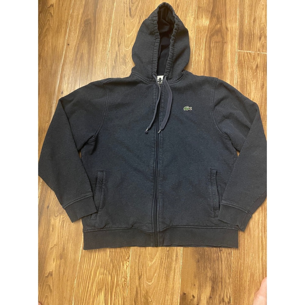 Lacoste Sport Mens Full Zip Hoodie Fleece Sweatshirt SH7609 XL